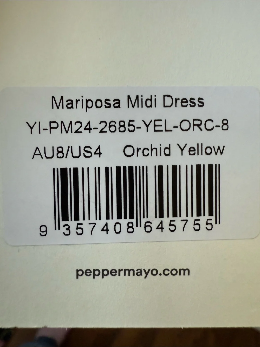 NWT PEPPEROMAYO Mariposa Midi Dress Floral Asymmetrical Ethereal Soft Girl 4 - Picture 8 of 8